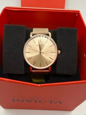 Invicta Rose Gold Mesh Bracelet Watch- Angel Starlight Women’s Watch 38mm 31072